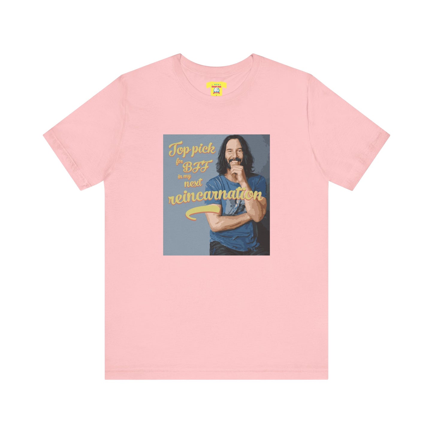 TOP PICK FOR BFF IN MY NEXT REINCARNATION - KEANU REEVES (Unisex Softstyle T-Shirt)