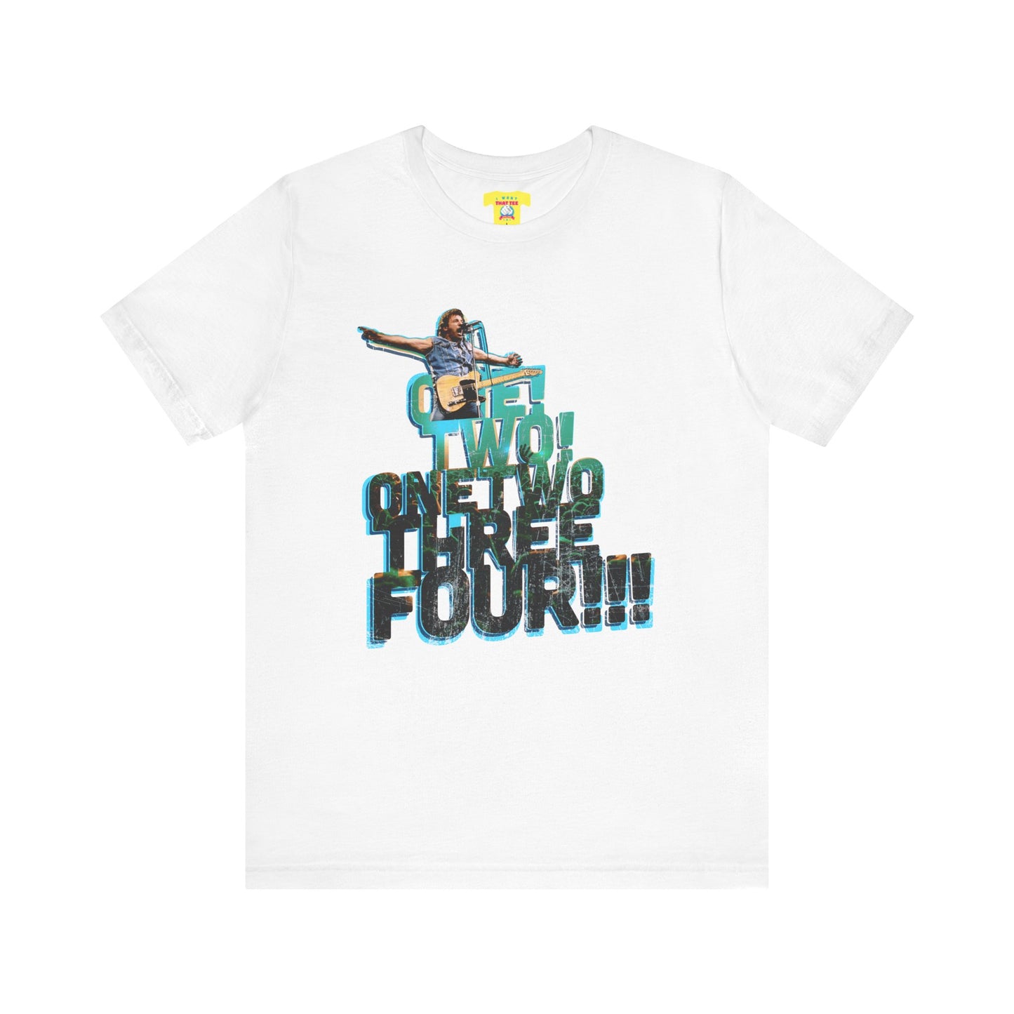 ONE! TWO! ONETWOTHREEFOUR!!! - BRUCE SPRINGSTEEN (Unisex Softstyle T-Shirt)