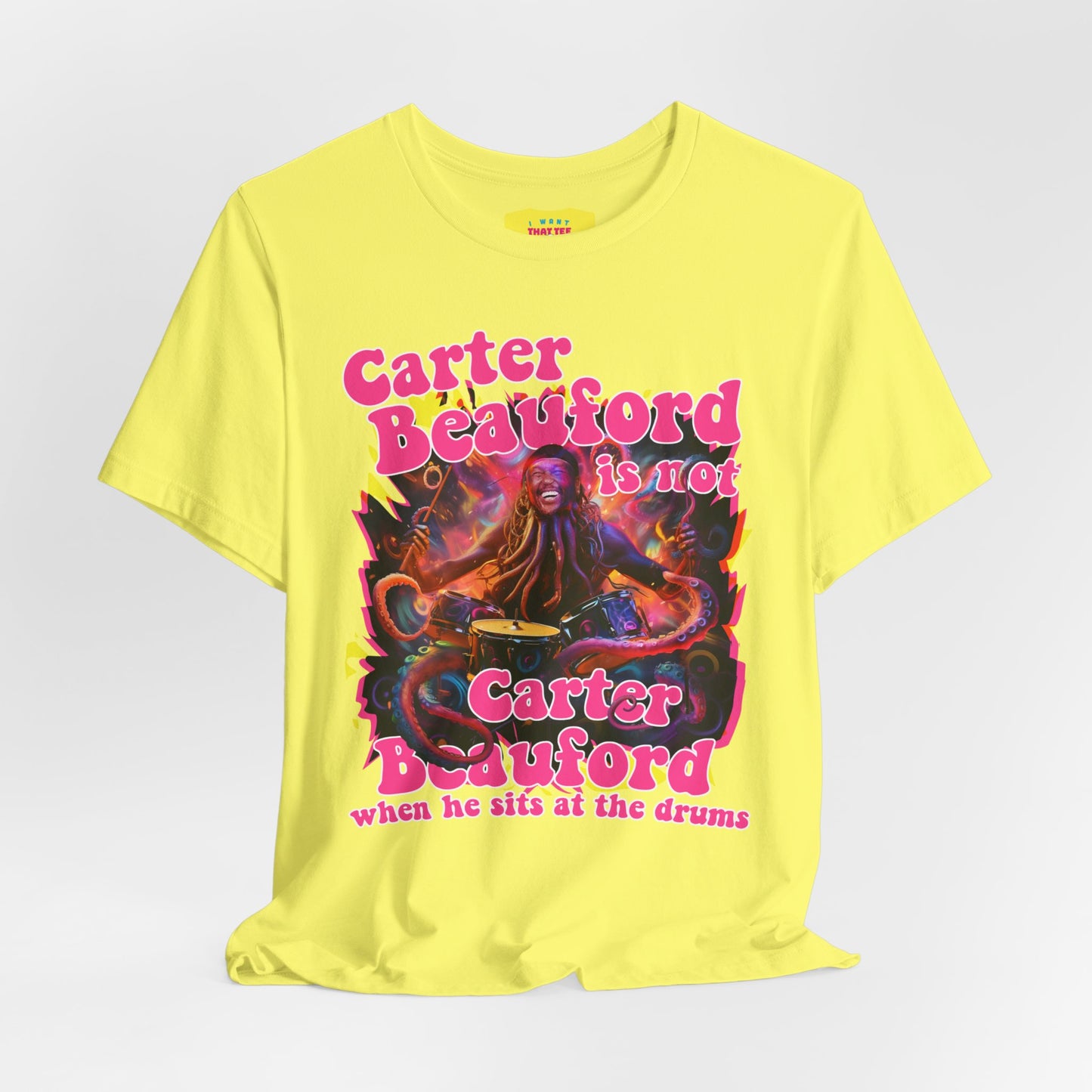 CARTER BEAUFORD OCTOPUS DRUMMER (Unisex Jersey Short Sleeve Tee)