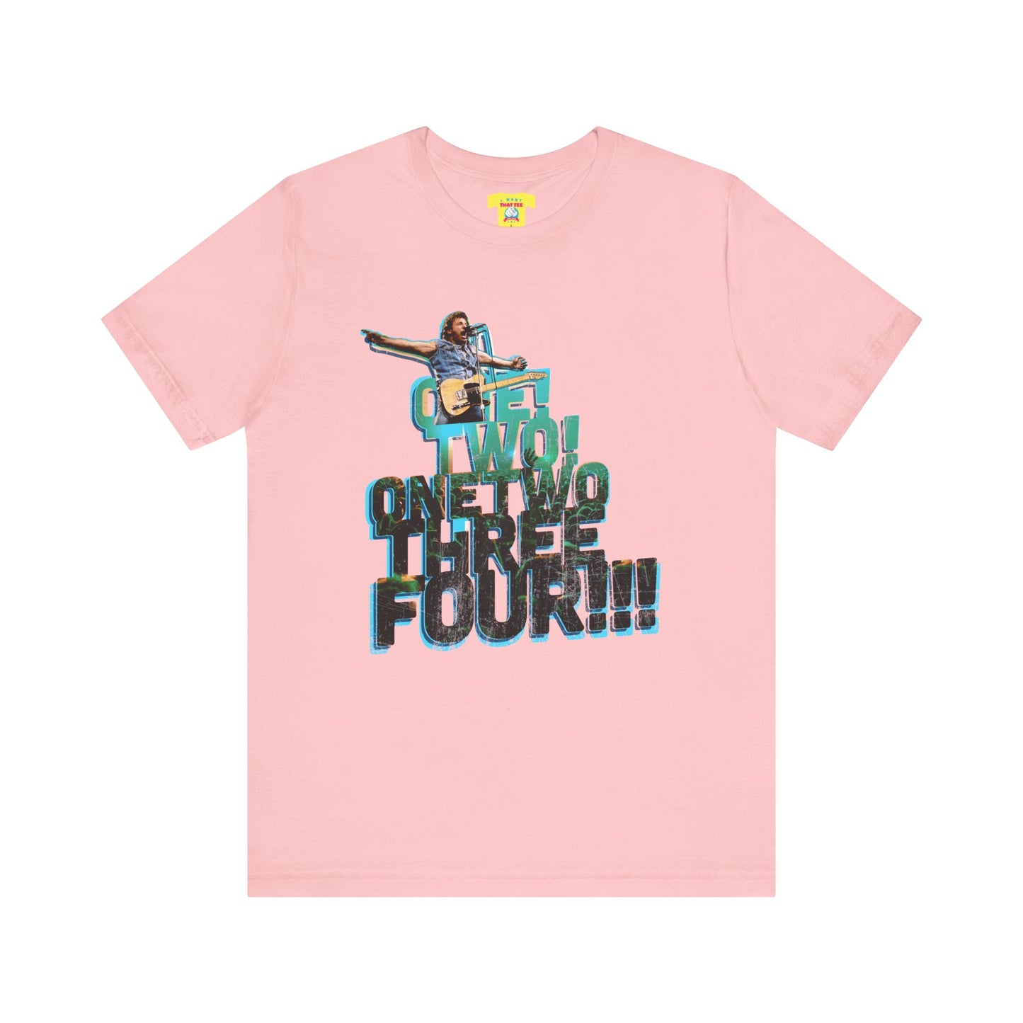 ONE! TWO! ONETWOTHREEFOUR!!! - BRUCE SPRINGSTEEN (Unisex Softstyle T-Shirt)