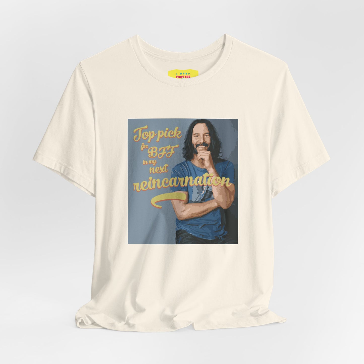 TOP PICK FOR BFF IN MY NEXT REINCARNATION - KEANU REEVES (Unisex Softstyle T-Shirt)