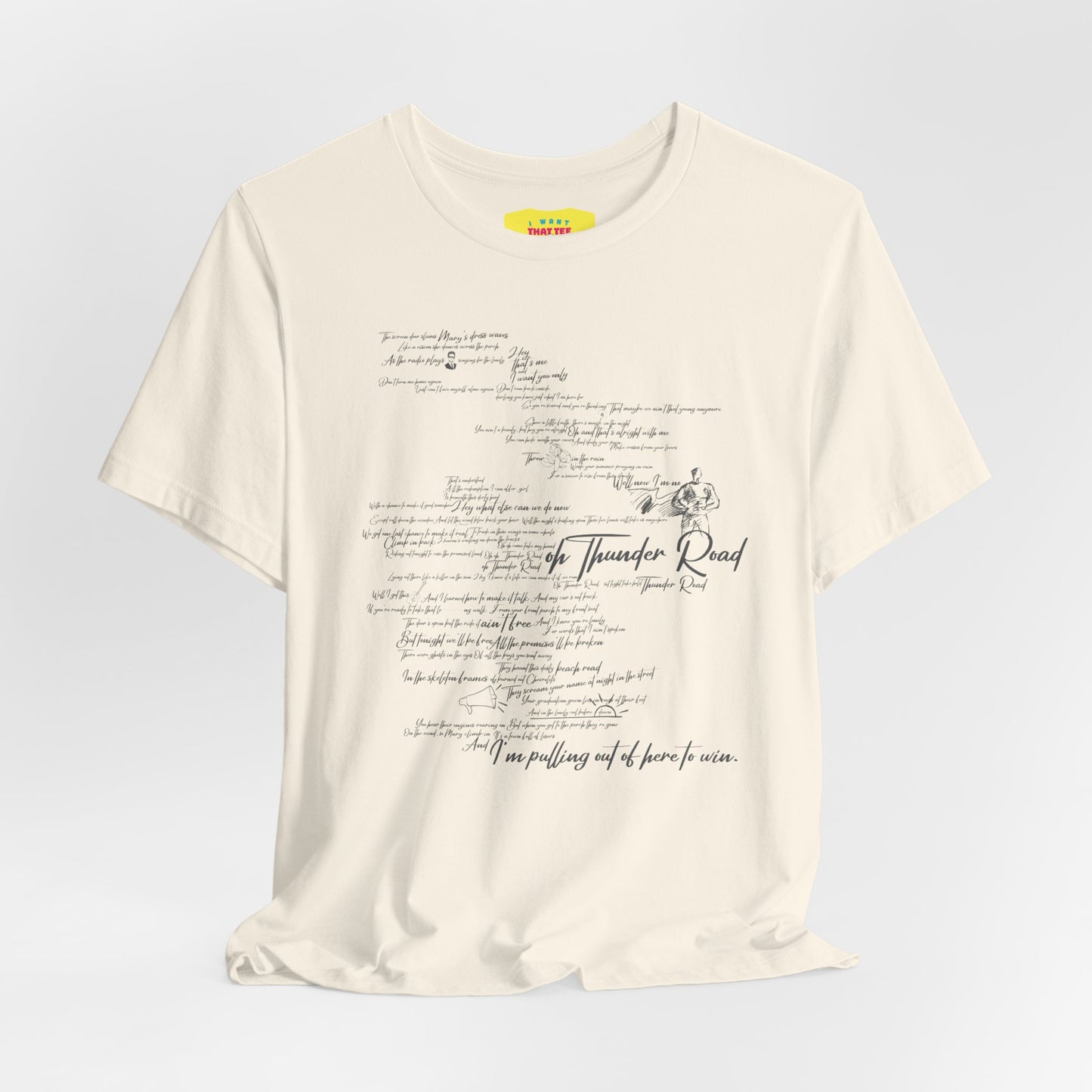 THUNDER ROAD - BRUCE SPRINGSTEEN LYRICS (Unisex Softstyle T-Shirt)