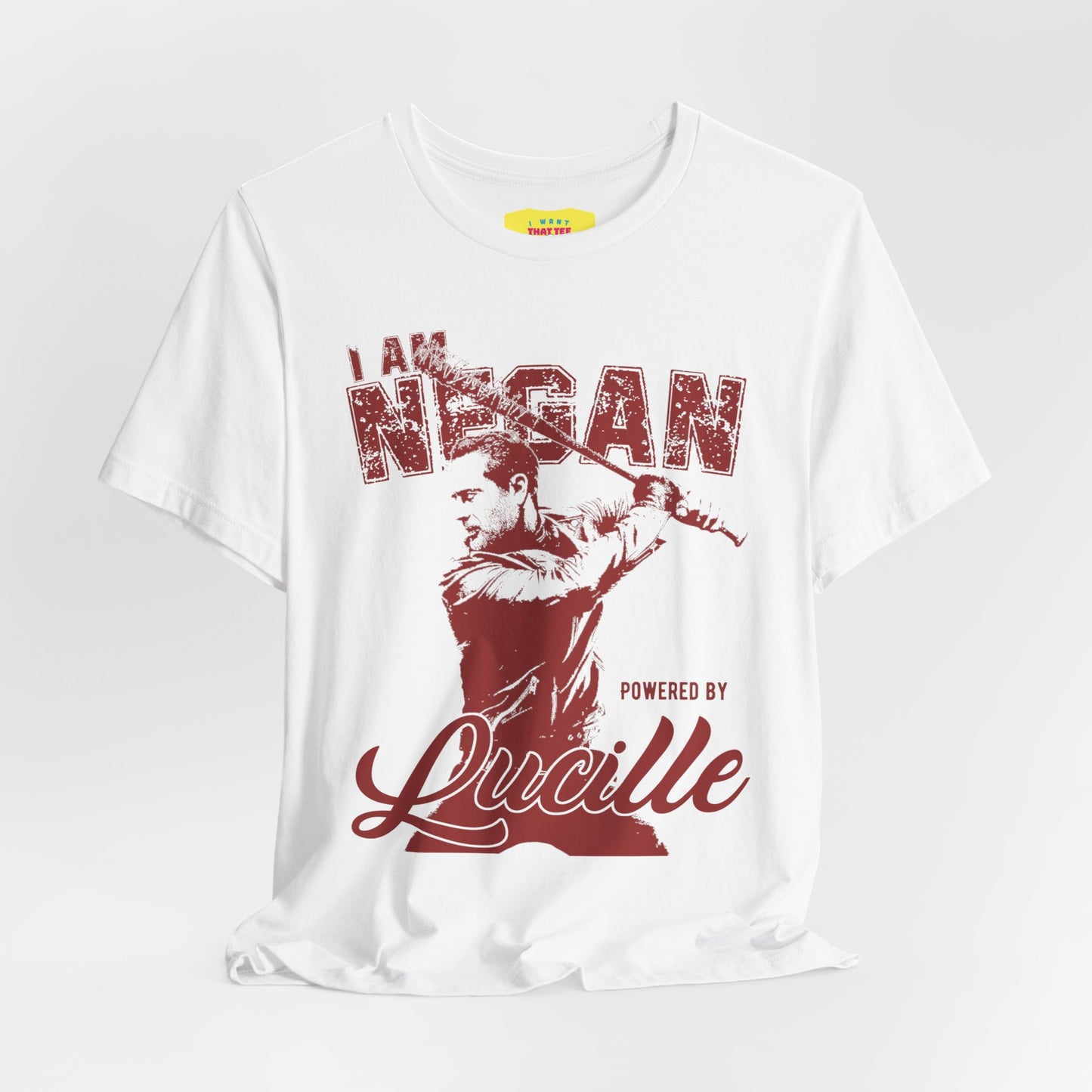 I AM NEGAN POWERED BY LUCILLE - THE WALKING DEAD (Unisex Jersey Short Sleeve Tee)