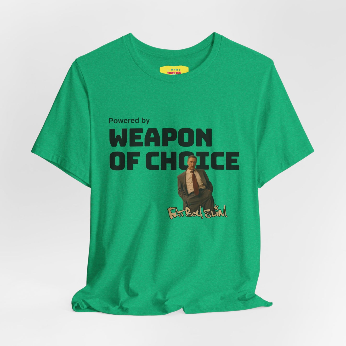 POWERED BY WEAPON OF CHOICE - FATBOY SLIM (Unisex Softstyle T-Shirt)