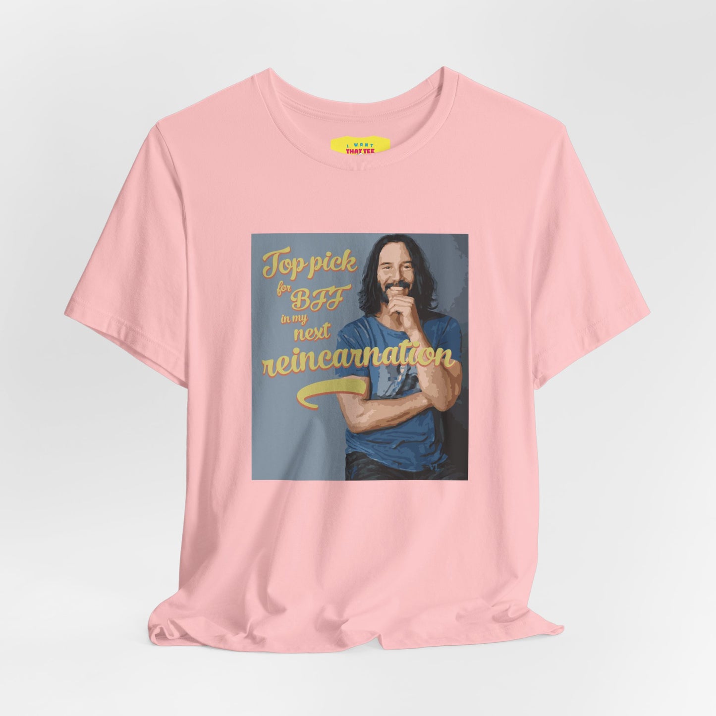 TOP PICK FOR BFF IN MY NEXT REINCARNATION - KEANU REEVES (Unisex Softstyle T-Shirt)