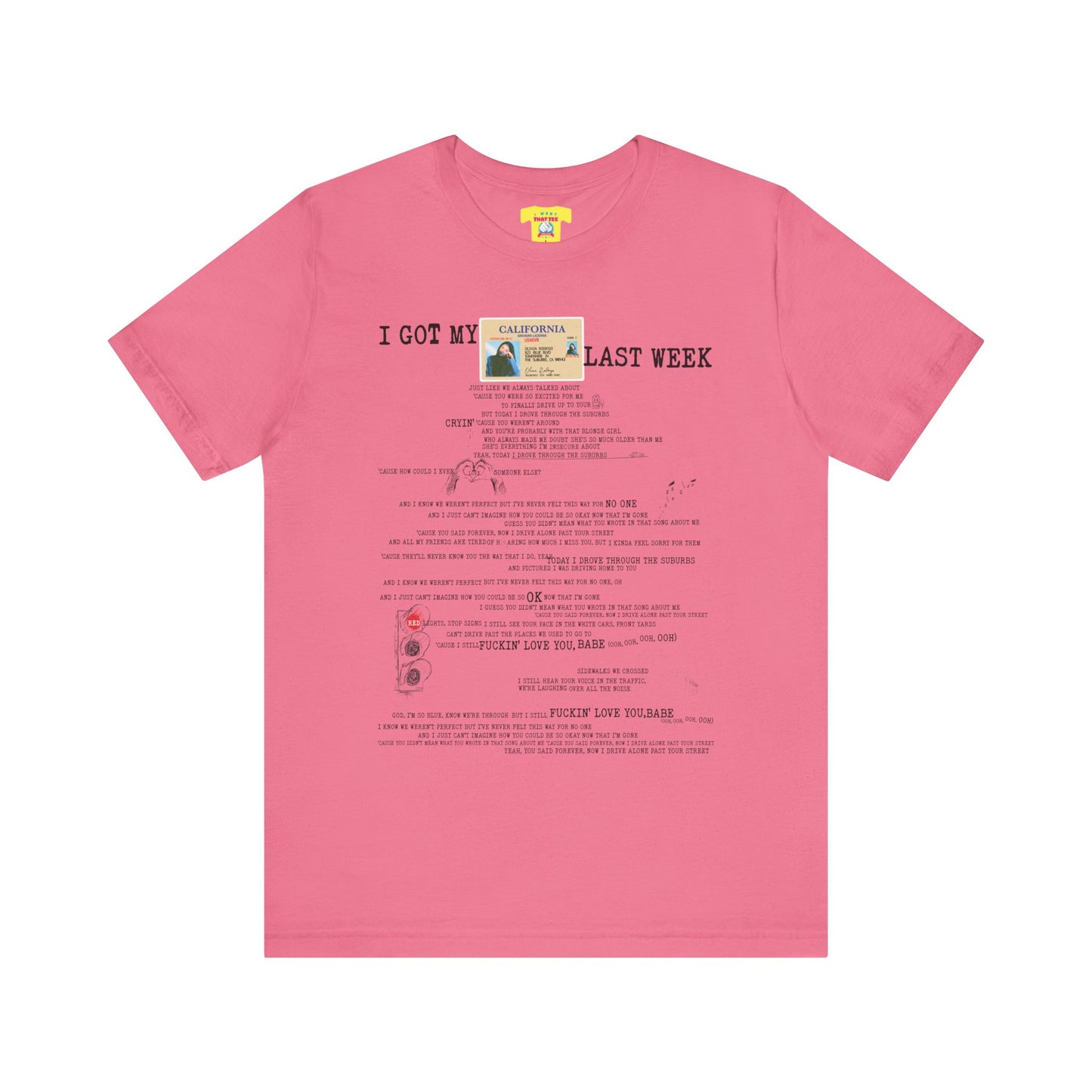 DRIVERS LICENSE - OLIVIA RODRIGO (Unisex Jersey Short Sleeve Tee)