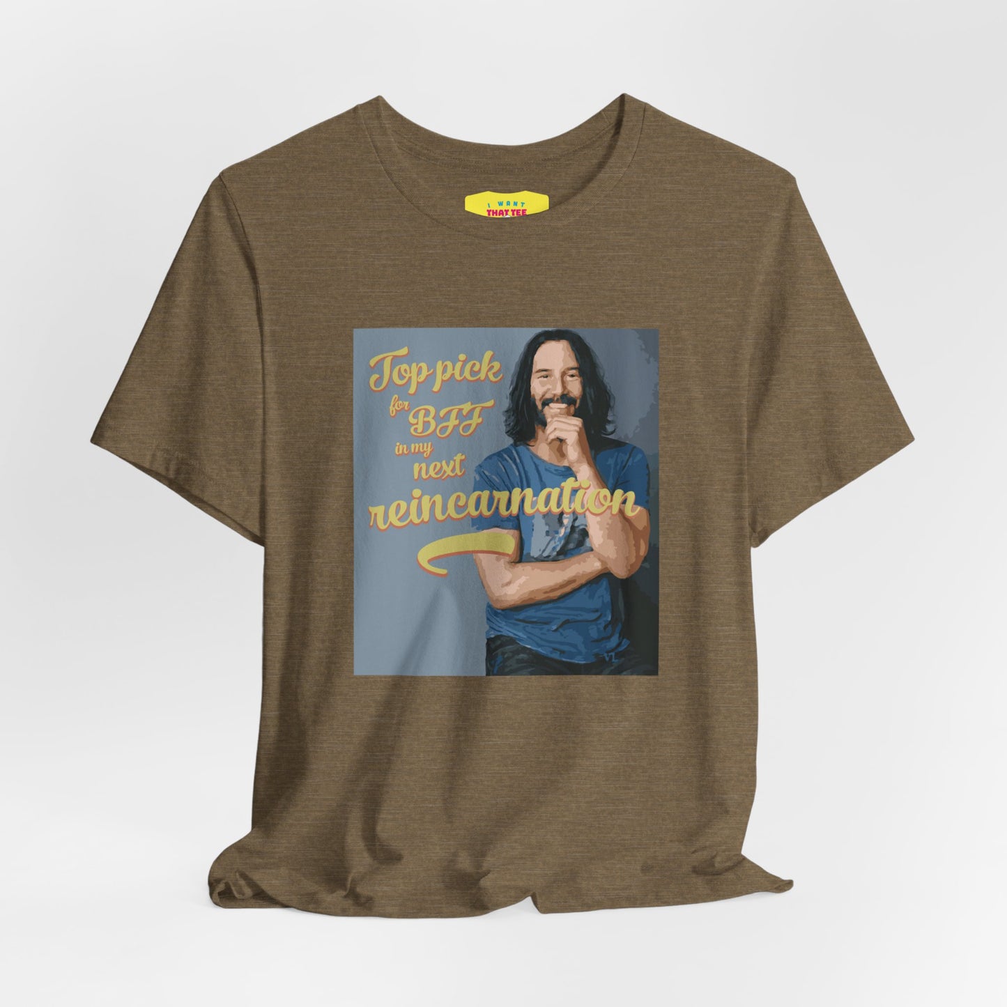 TOP PICK FOR BFF IN MY NEXT REINCARNATION - KEANU REEVES (Unisex Softstyle T-Shirt)