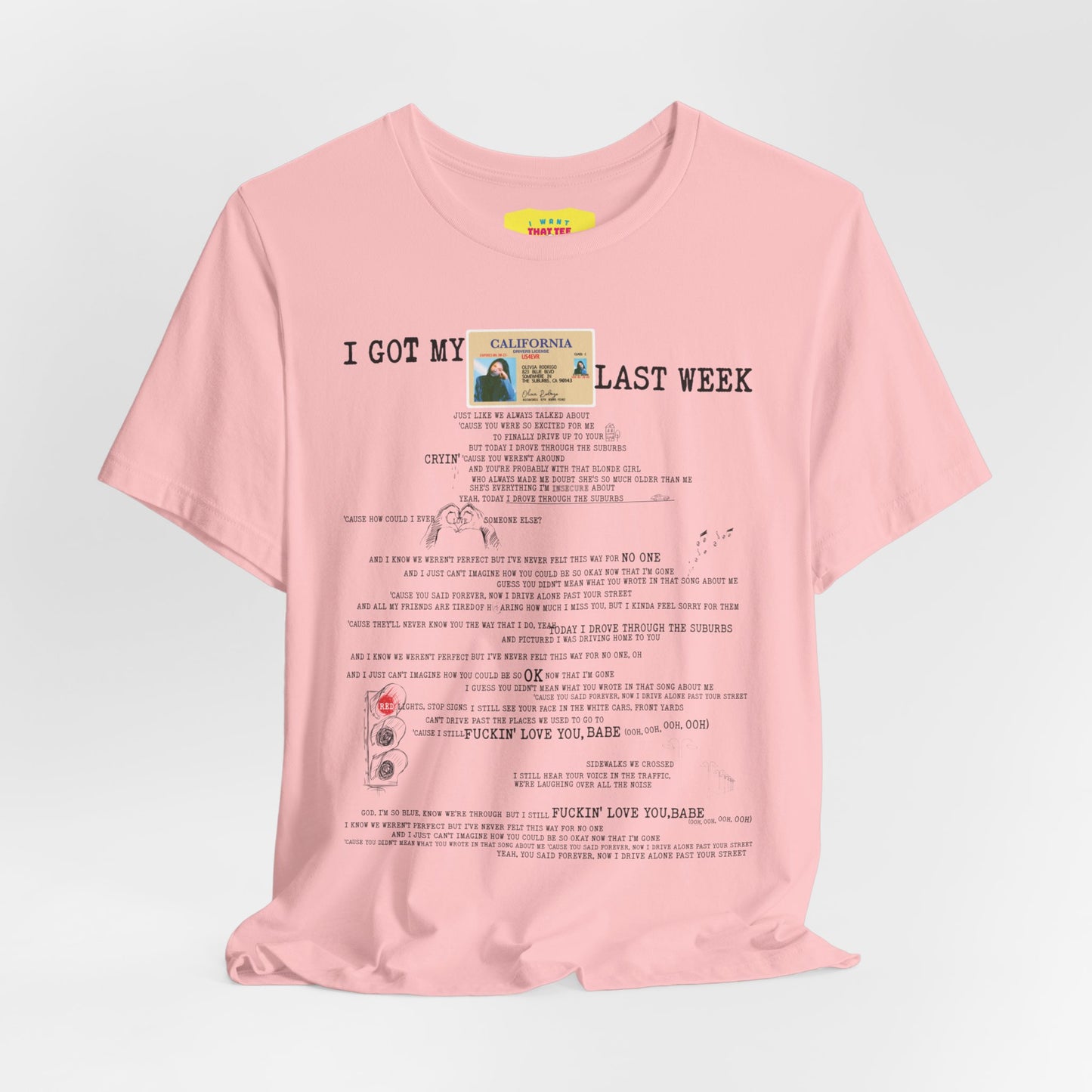 DRIVERS LICENSE - OLIVIA RODRIGO (Unisex Jersey Short Sleeve Tee)