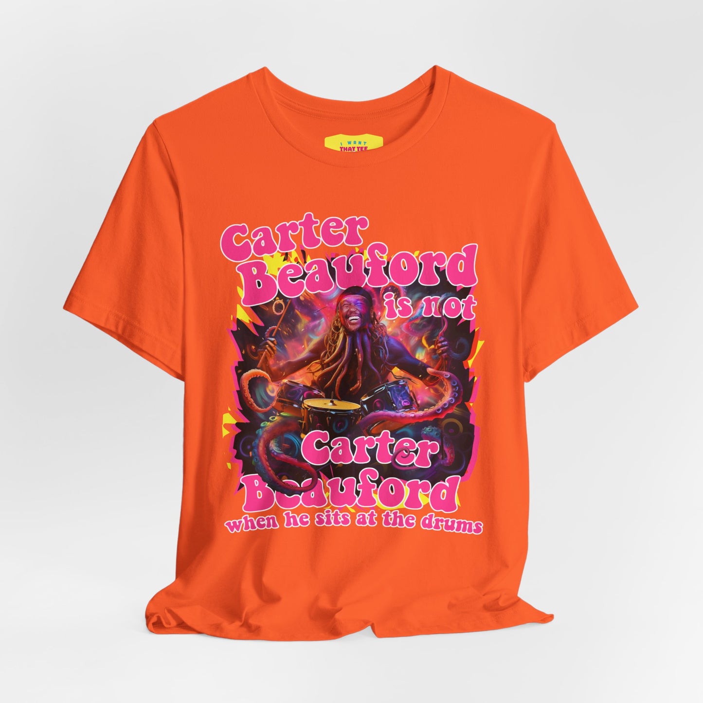 CARTER BEAUFORD OCTOPUS DRUMMER (Unisex Jersey Short Sleeve Tee)