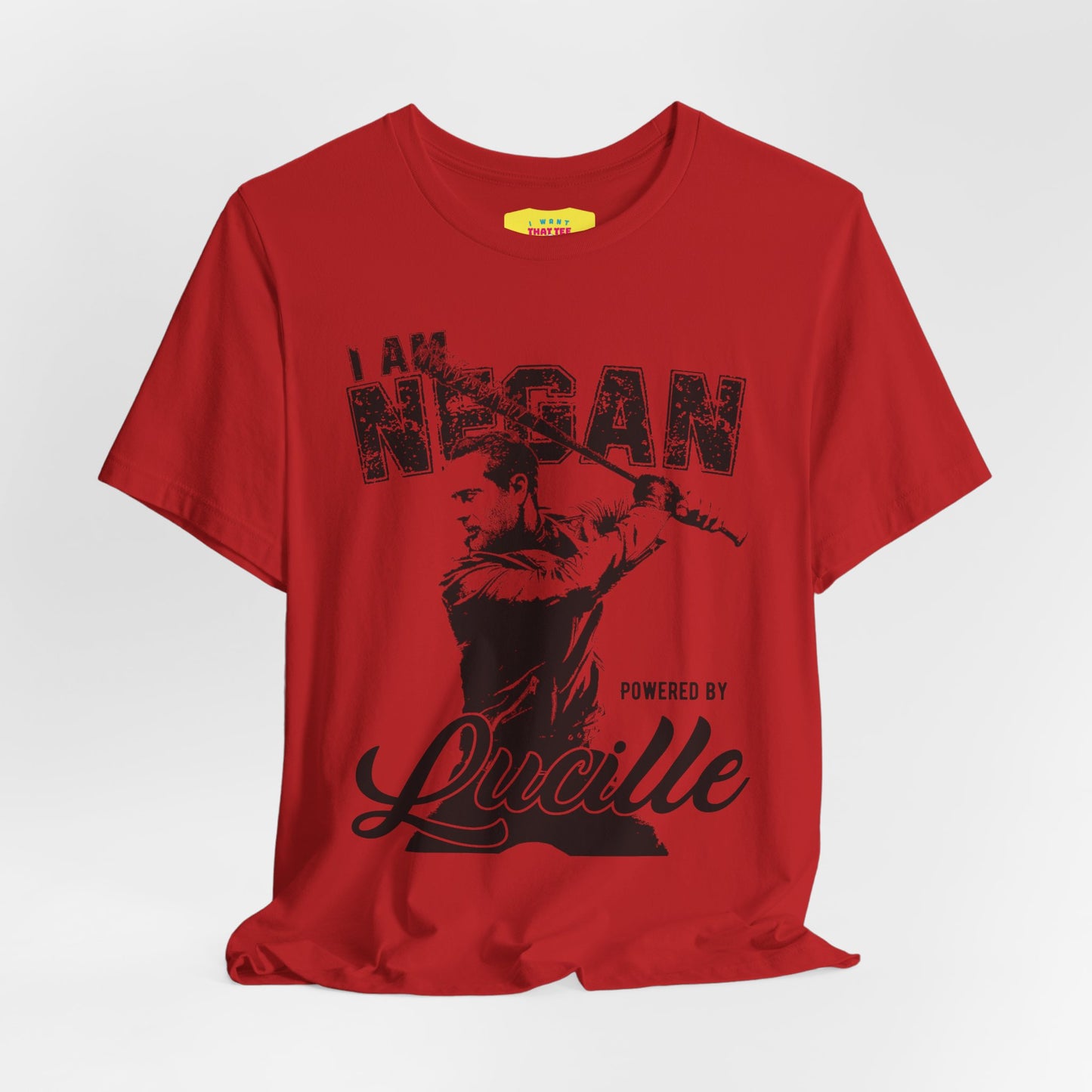 I AM NEGAN POWERED BY LUCILLE - THE WALKING DEAD (Unisex Jersey Short Sleeve Tee)