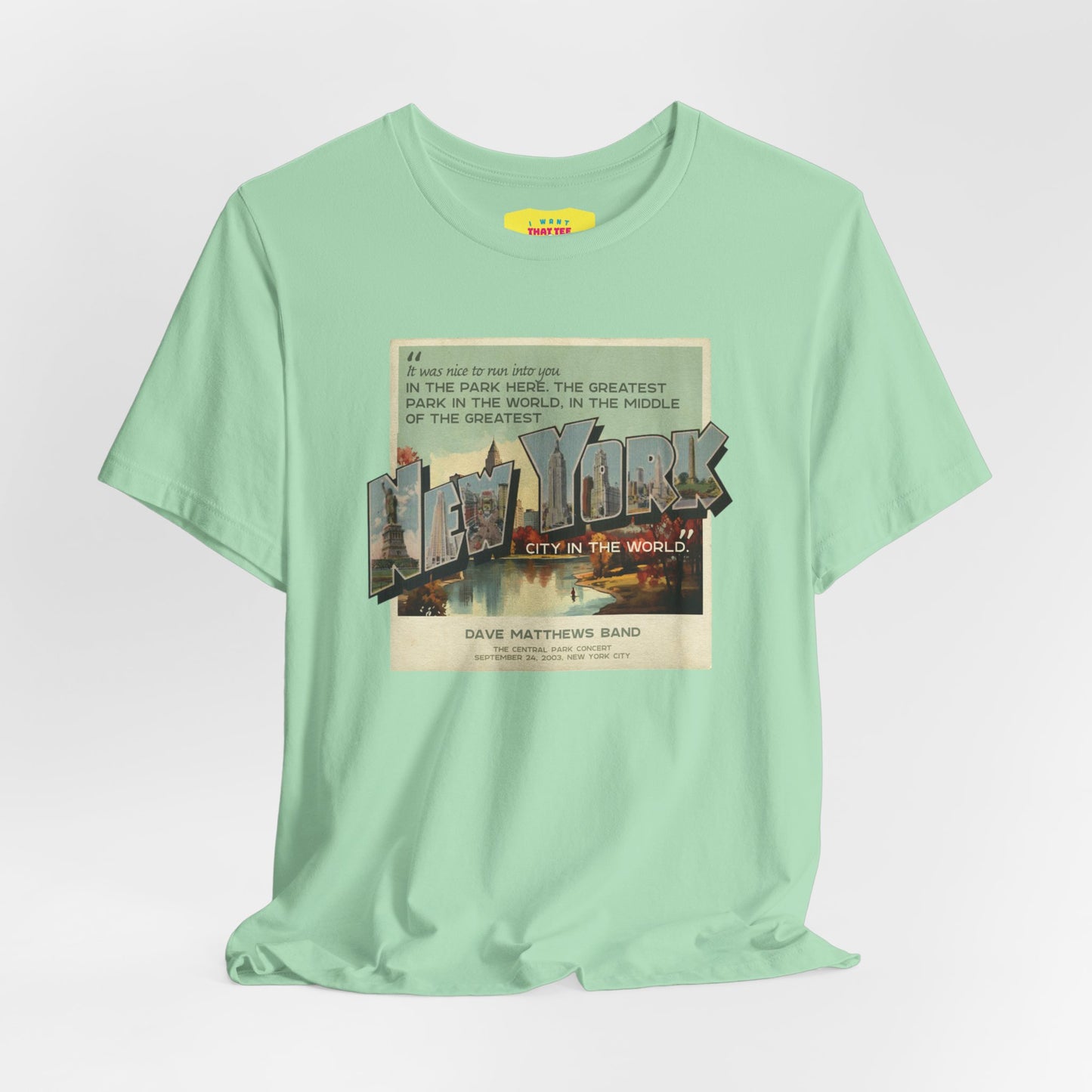 DAVE MATTHEWS BAND - THE CENTRAL PARK CONCERT QUOTE (Unisex Jersey Short Sleeve Tee)