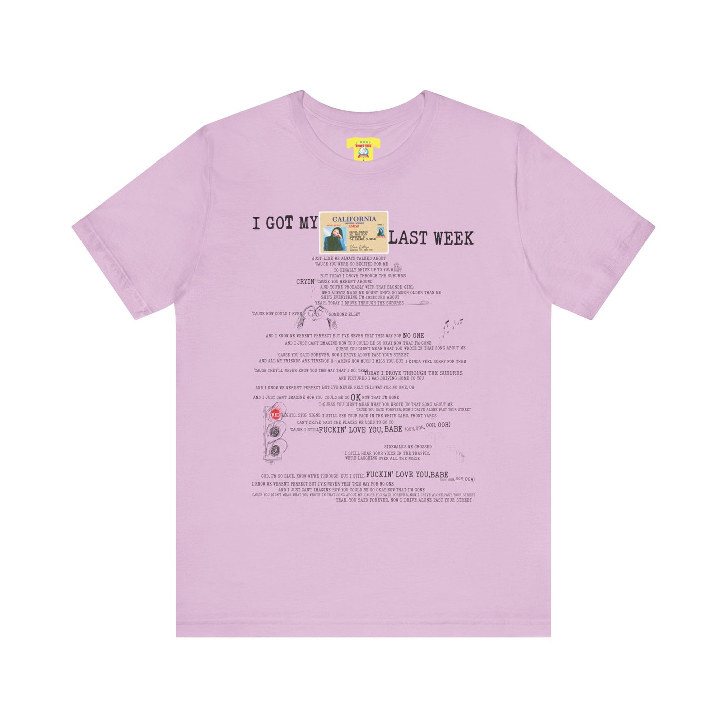 DRIVERS LICENSE - OLIVIA RODRIGO (Unisex Jersey Short Sleeve Tee)