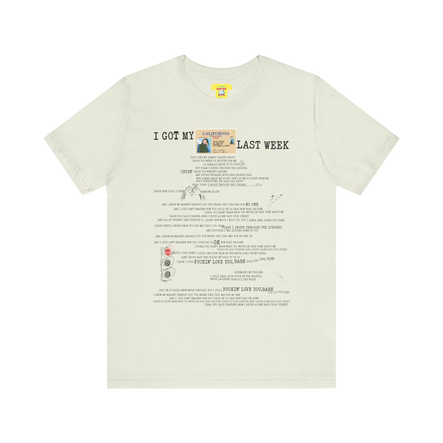 DRIVERS LICENSE - OLIVIA RODRIGO (Unisex Jersey Short Sleeve Tee)