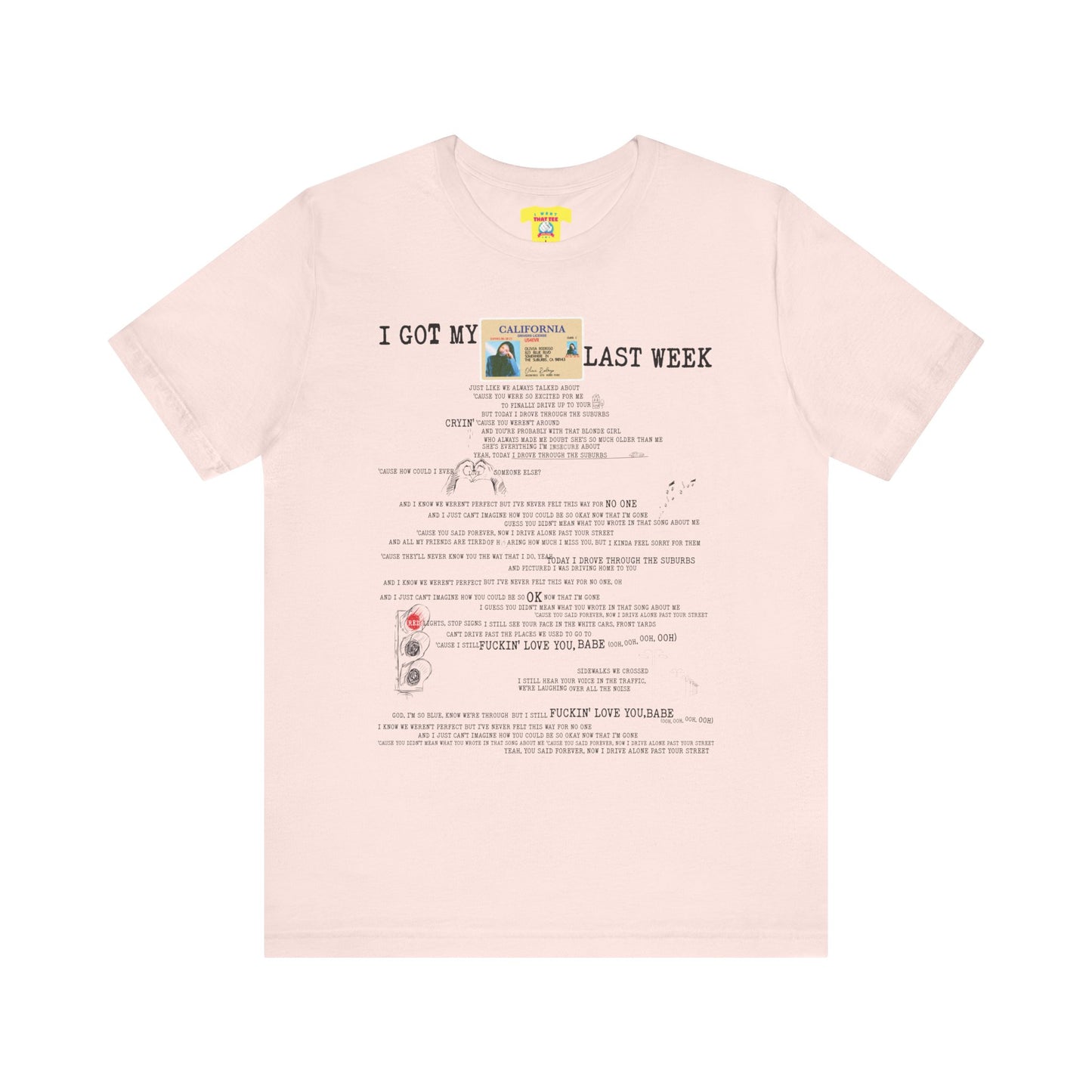 DRIVERS LICENSE - OLIVIA RODRIGO (Unisex Jersey Short Sleeve Tee)