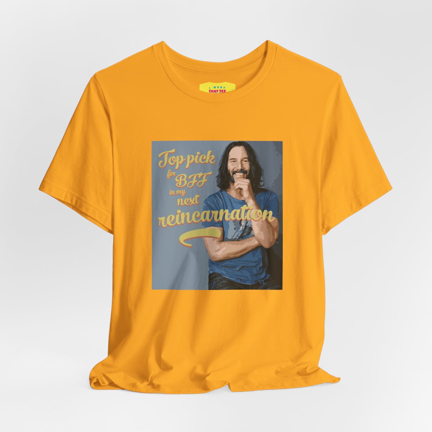 TOP PICK FOR BFF IN MY NEXT REINCARNATION - KEANU REEVES (Unisex Softstyle T-Shirt)