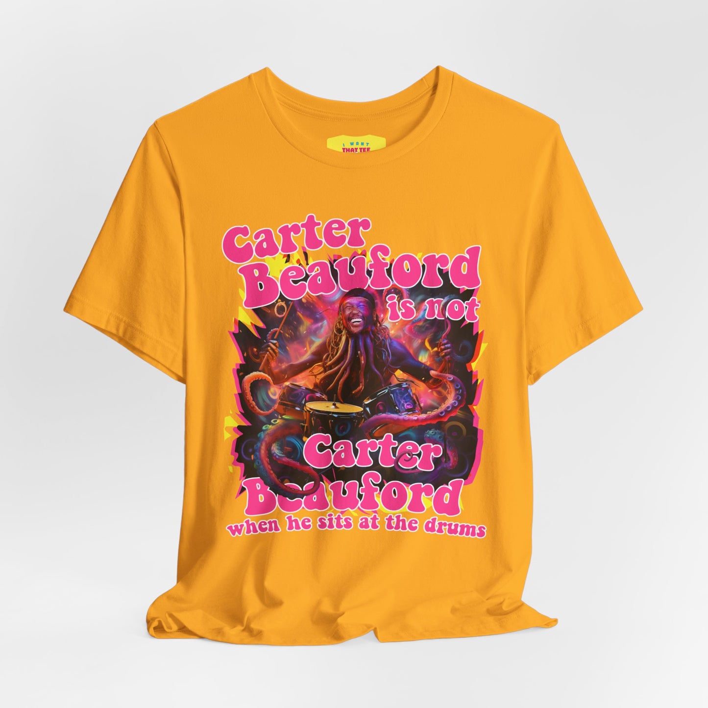 CARTER BEAUFORD OCTOPUS DRUMMER (Unisex Jersey Short Sleeve Tee)