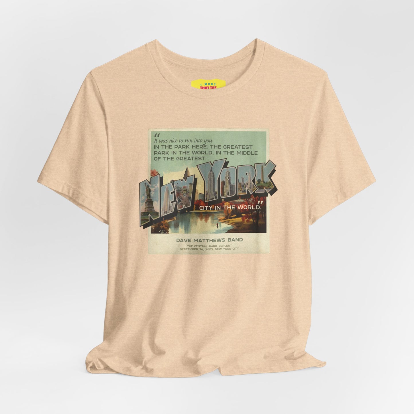 DAVE MATTHEWS BAND - THE CENTRAL PARK CONCERT QUOTE (Unisex Jersey Short Sleeve Tee)