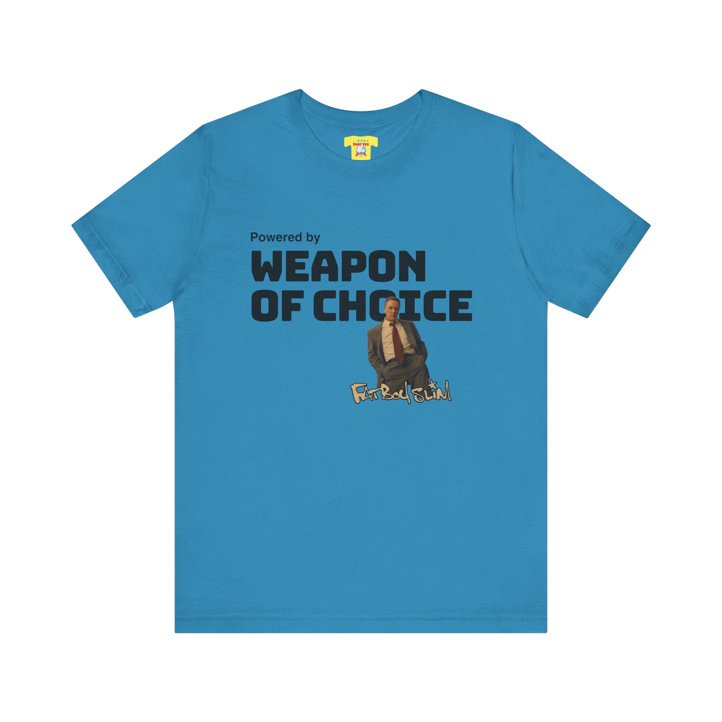 POWERED BY WEAPON OF CHOICE - FATBOY SLIM (Unisex Softstyle T-Shirt)