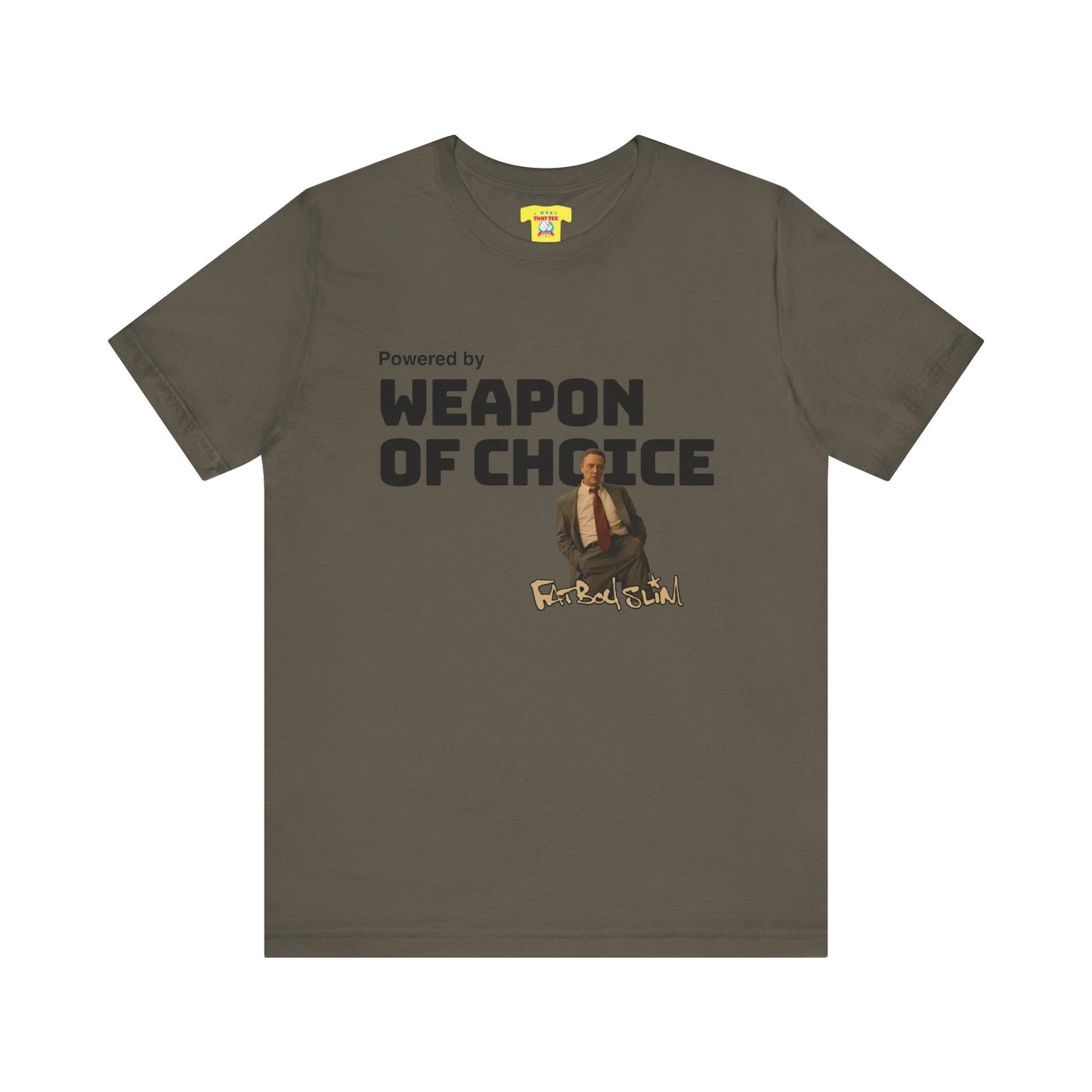 POWERED BY WEAPON OF CHOICE - FATBOY SLIM (Unisex Softstyle T-Shirt)