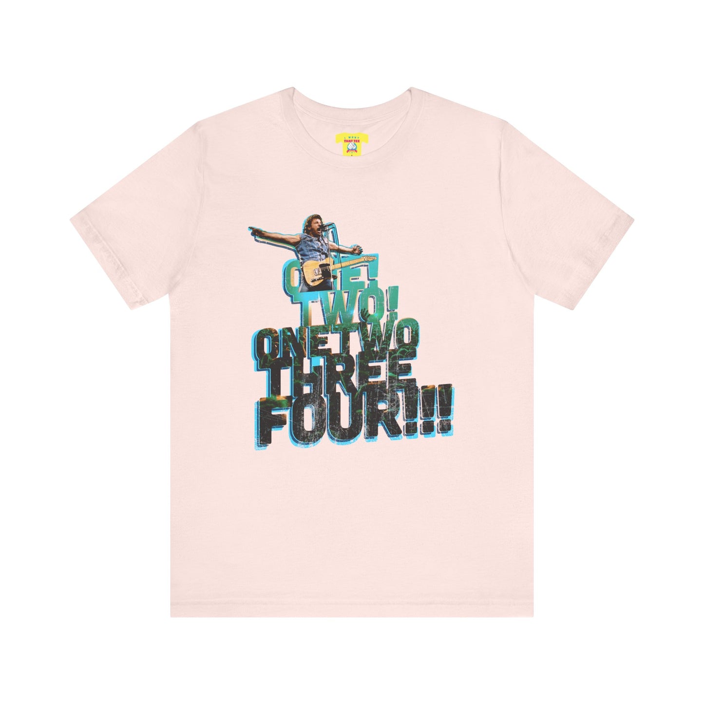 ONE! TWO! ONETWOTHREEFOUR!!! - BRUCE SPRINGSTEEN (Unisex Softstyle T-Shirt)