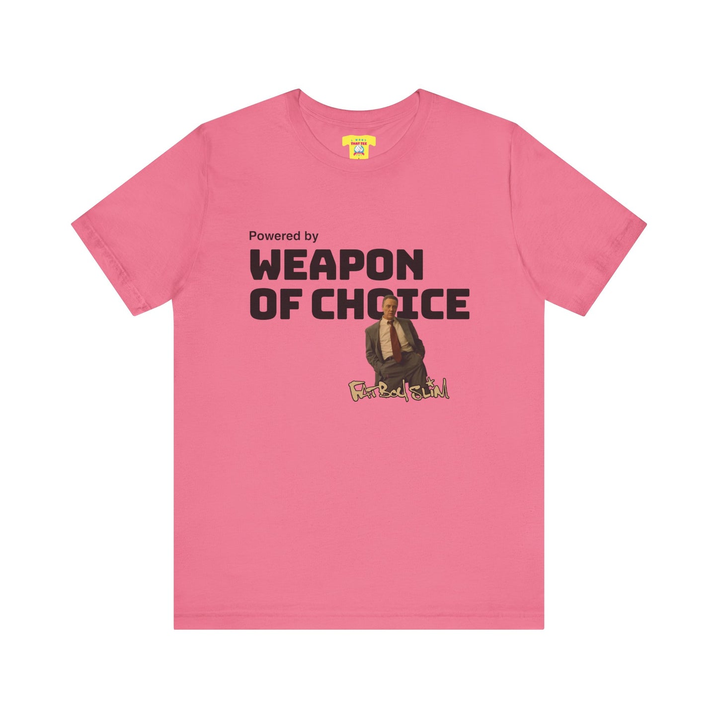 POWERED BY WEAPON OF CHOICE - FATBOY SLIM (Unisex Softstyle T-Shirt)