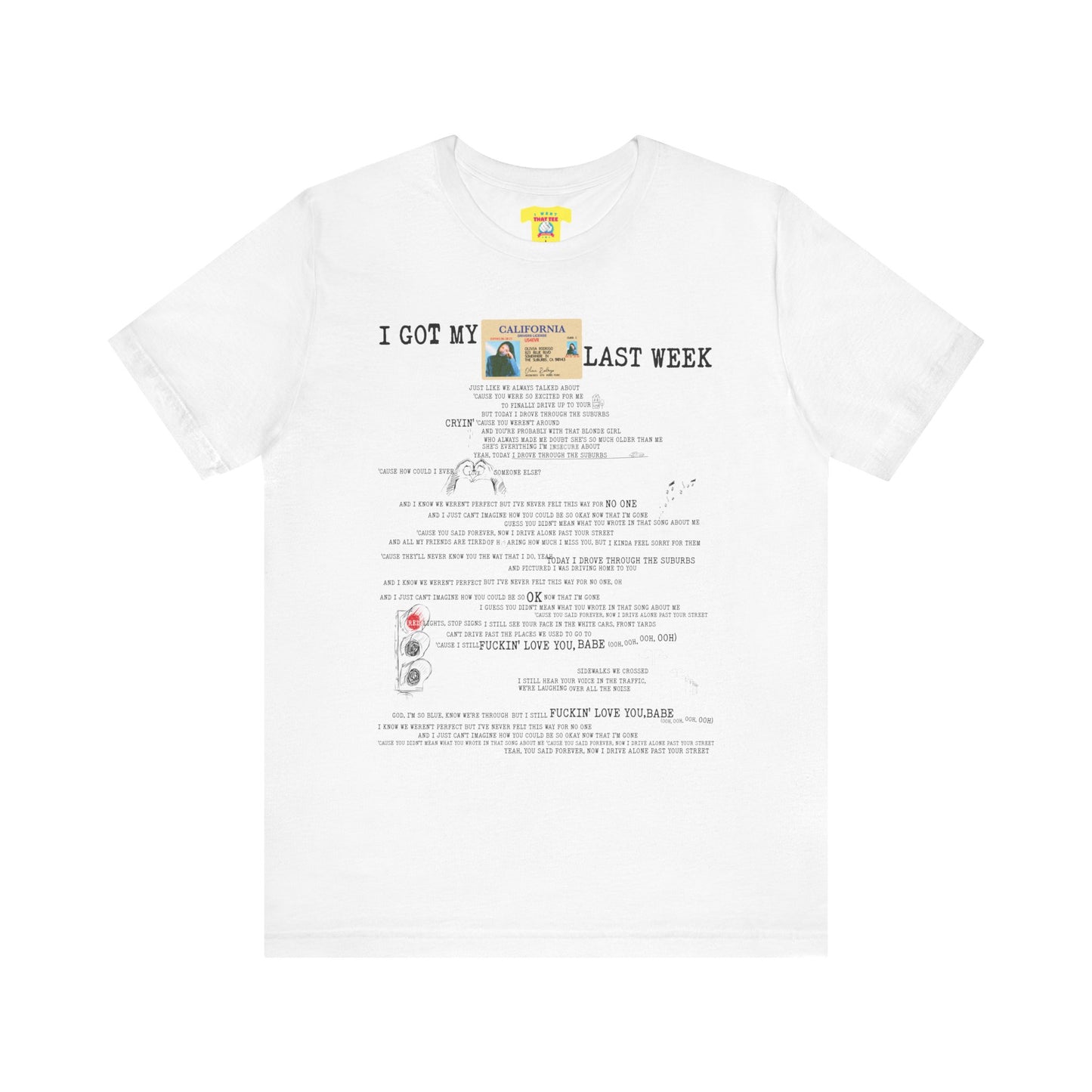 DRIVERS LICENSE - OLIVIA RODRIGO (Unisex Jersey Short Sleeve Tee)