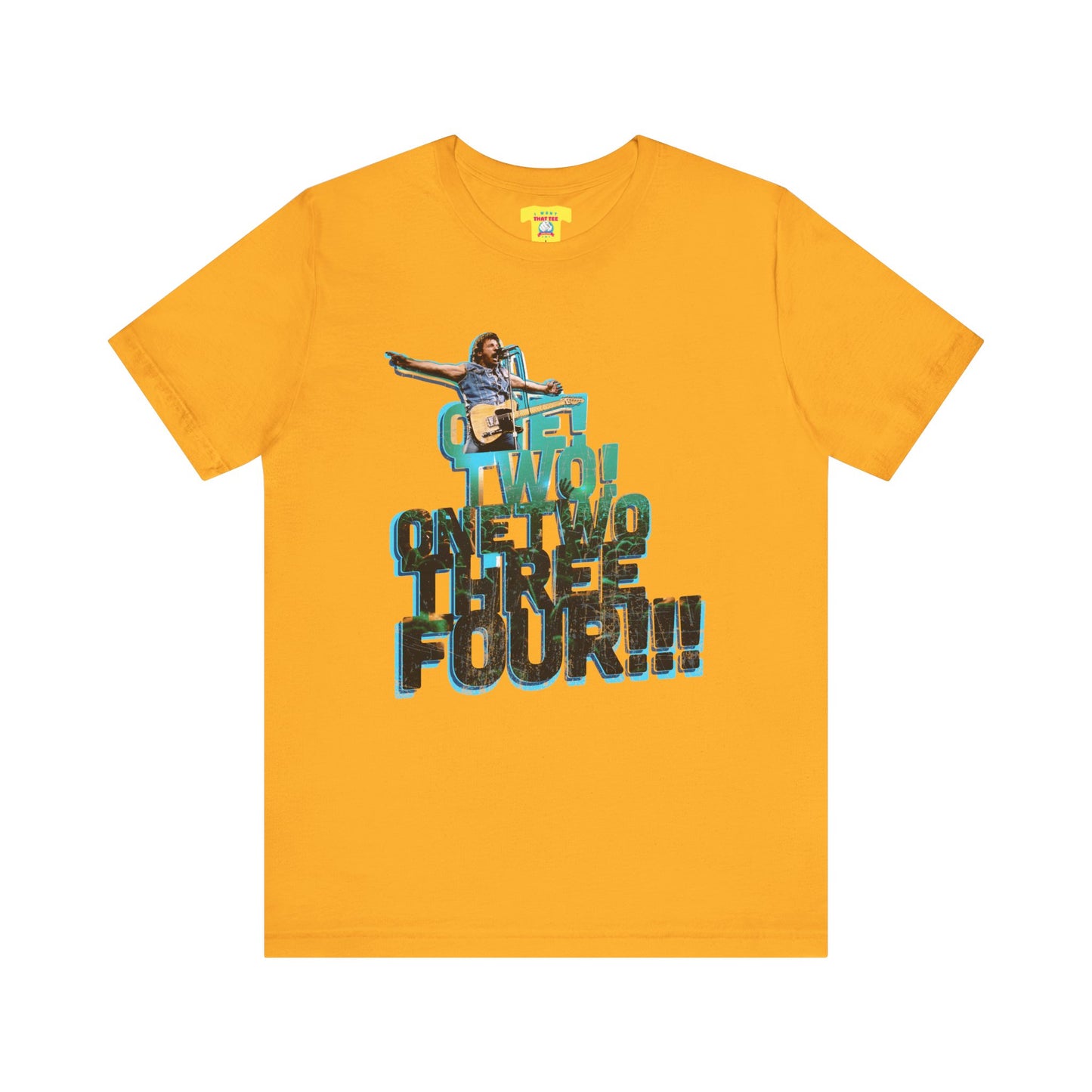 ONE! TWO! ONETWOTHREEFOUR!!! - BRUCE SPRINGSTEEN (Unisex Softstyle T-Shirt)