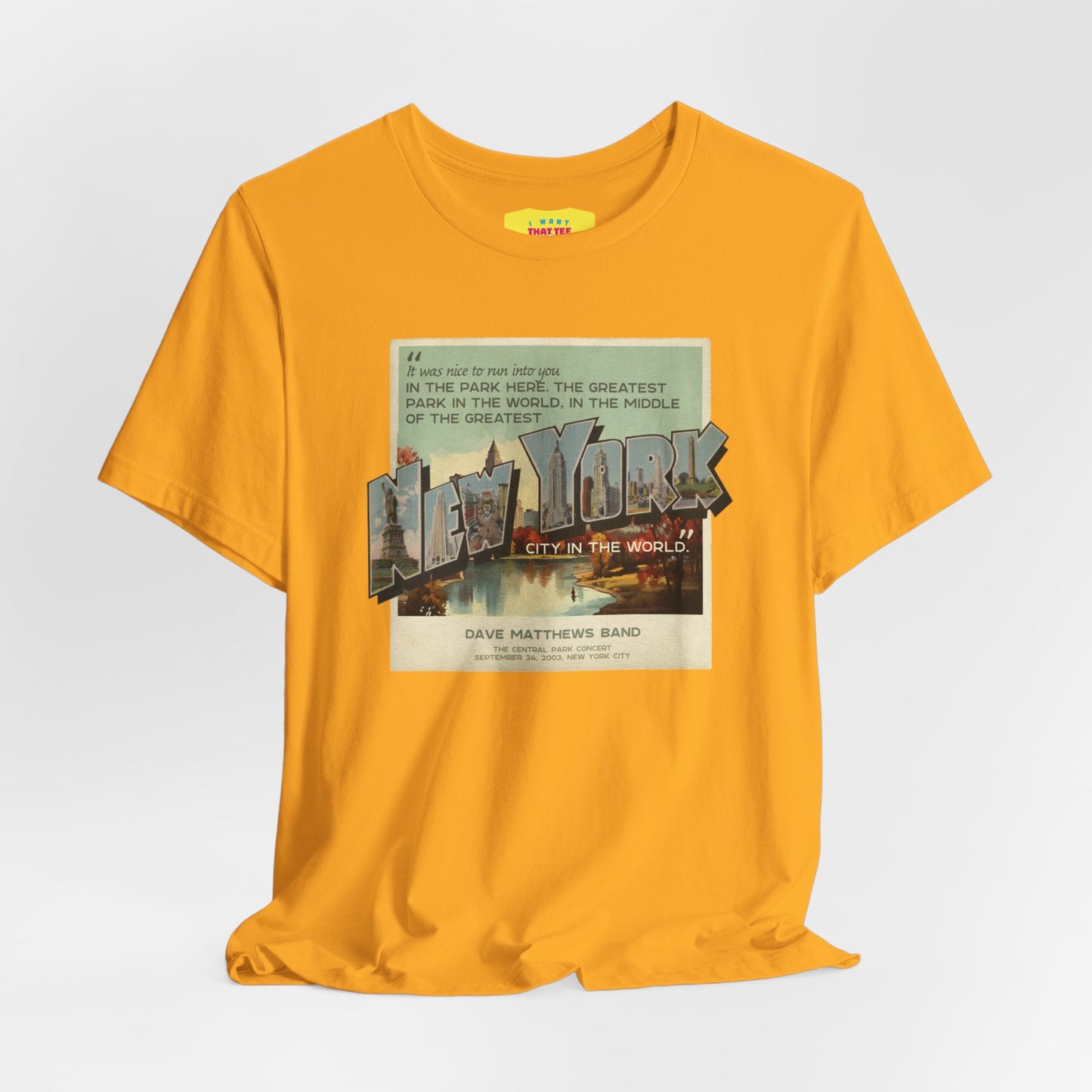 DAVE MATTHEWS BAND - THE CENTRAL PARK CONCERT QUOTE (Unisex Jersey Short Sleeve Tee)