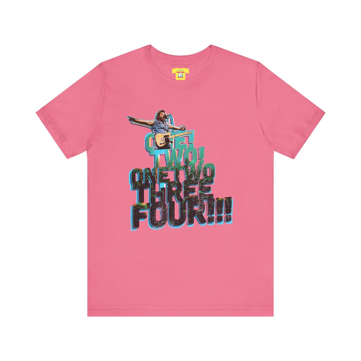 ONE! TWO! ONETWOTHREEFOUR!!! - BRUCE SPRINGSTEEN (Unisex Softstyle T-Shirt)