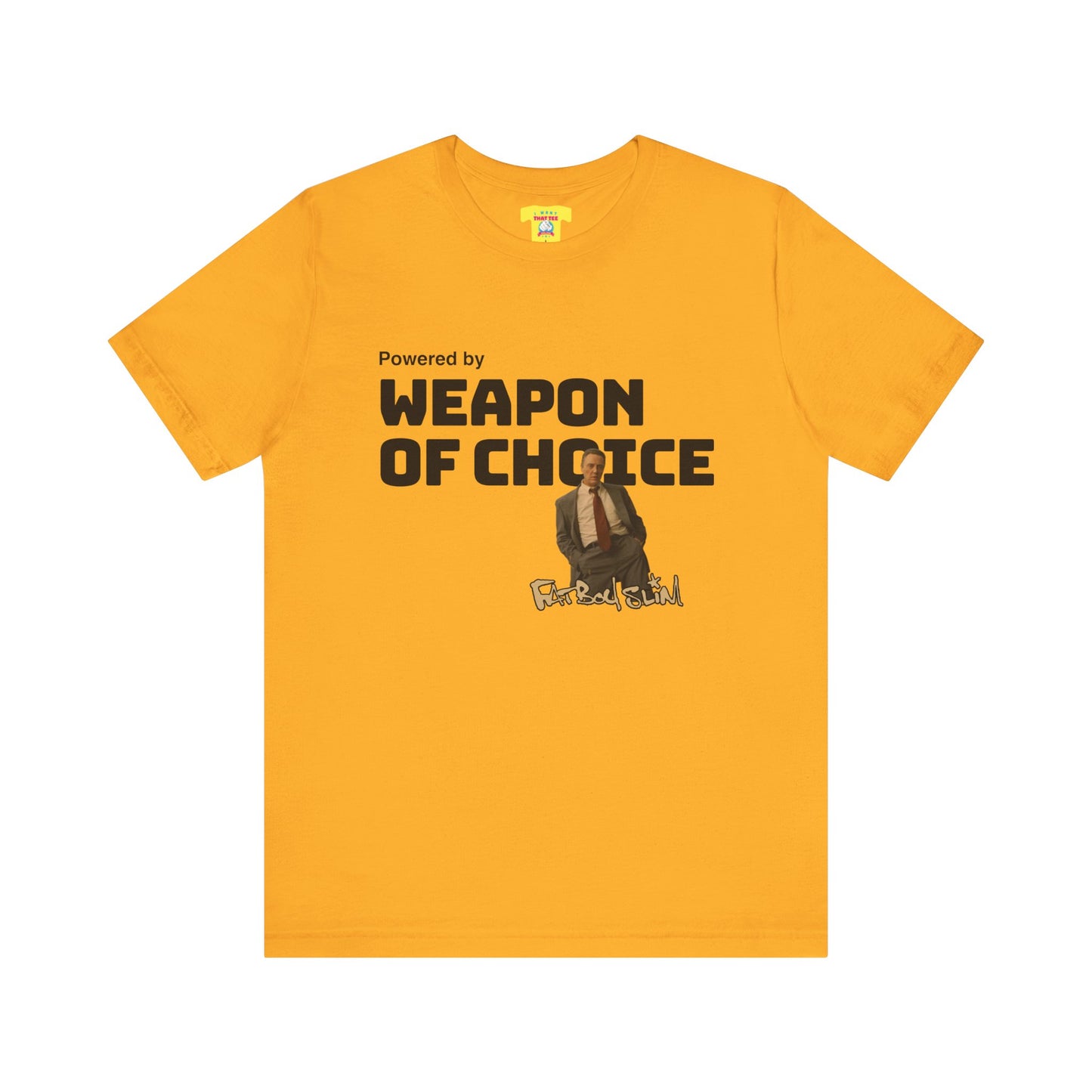 POWERED BY WEAPON OF CHOICE - FATBOY SLIM (Unisex Softstyle T-Shirt)