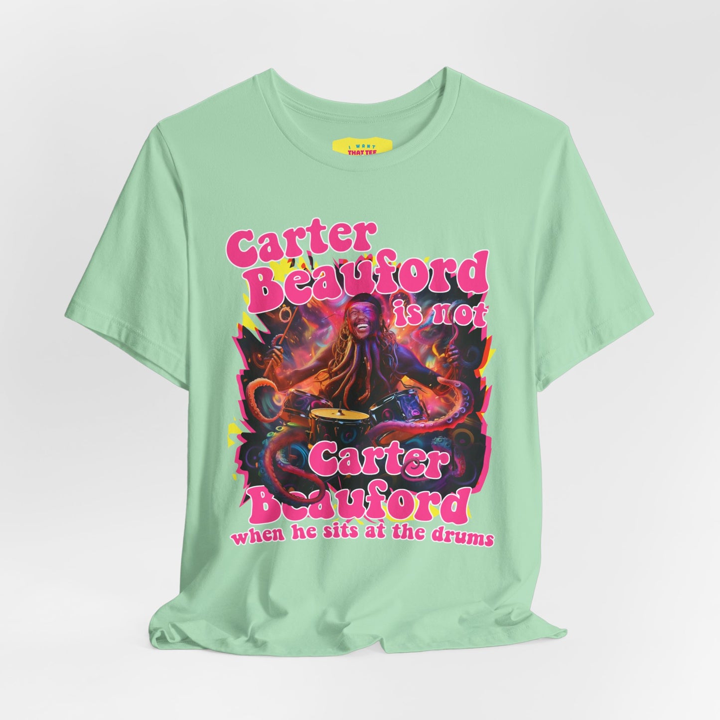 CARTER BEAUFORD OCTOPUS DRUMMER (Unisex Jersey Short Sleeve Tee)